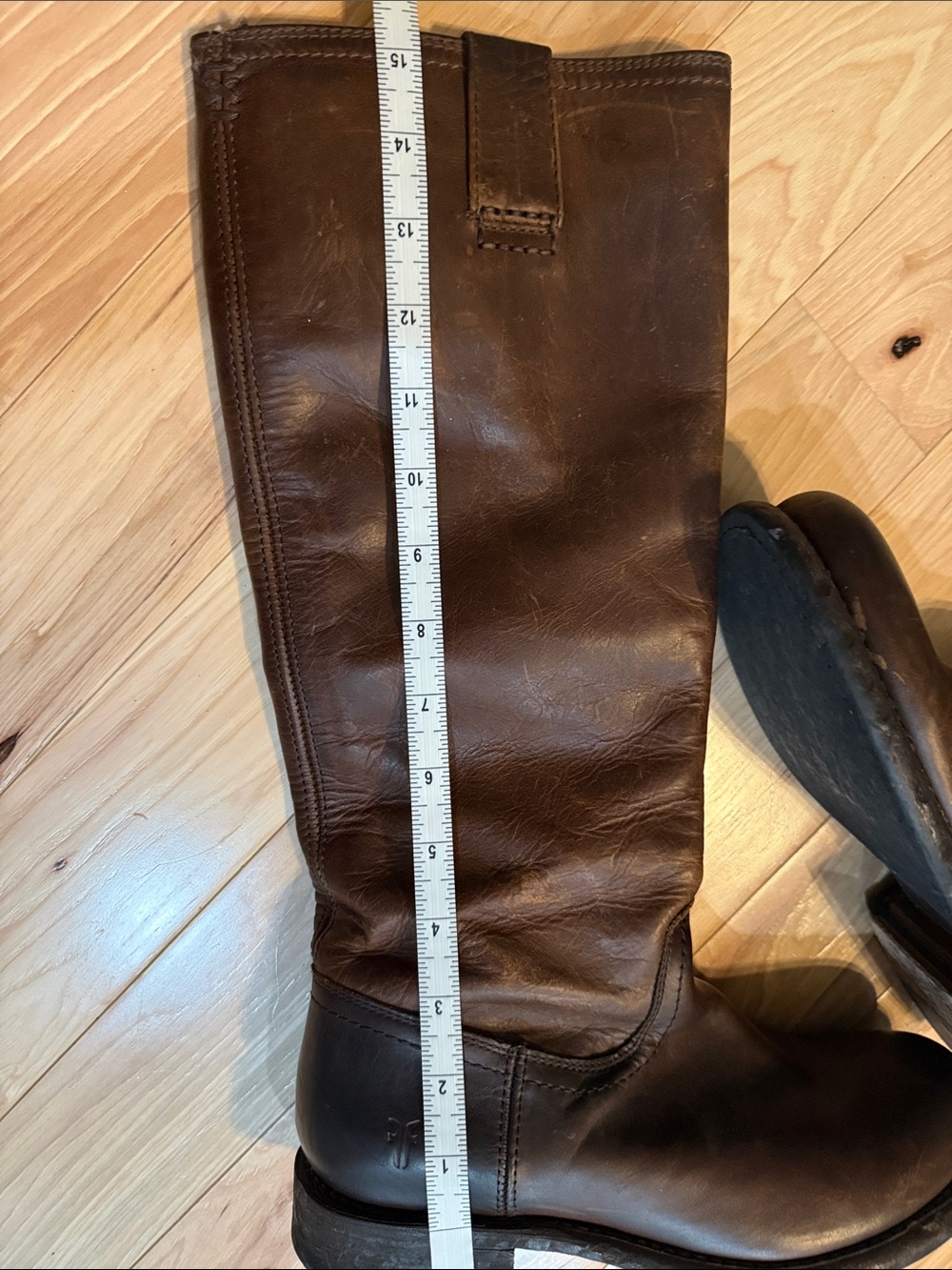 Women’s Frye Brown Leather Tall Riding Boots Size 8 3476414 - Picture 8 of 8